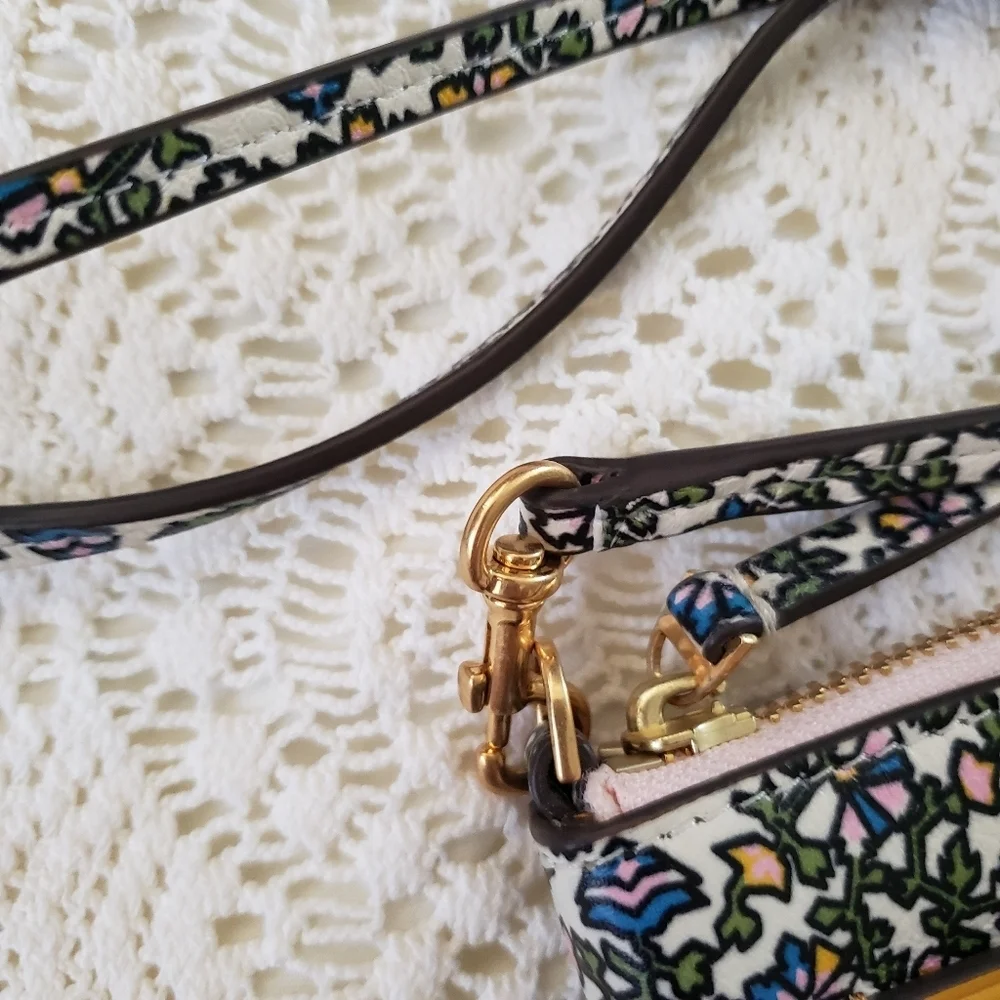 Tory Burch colorblock Paisley leather crossbody